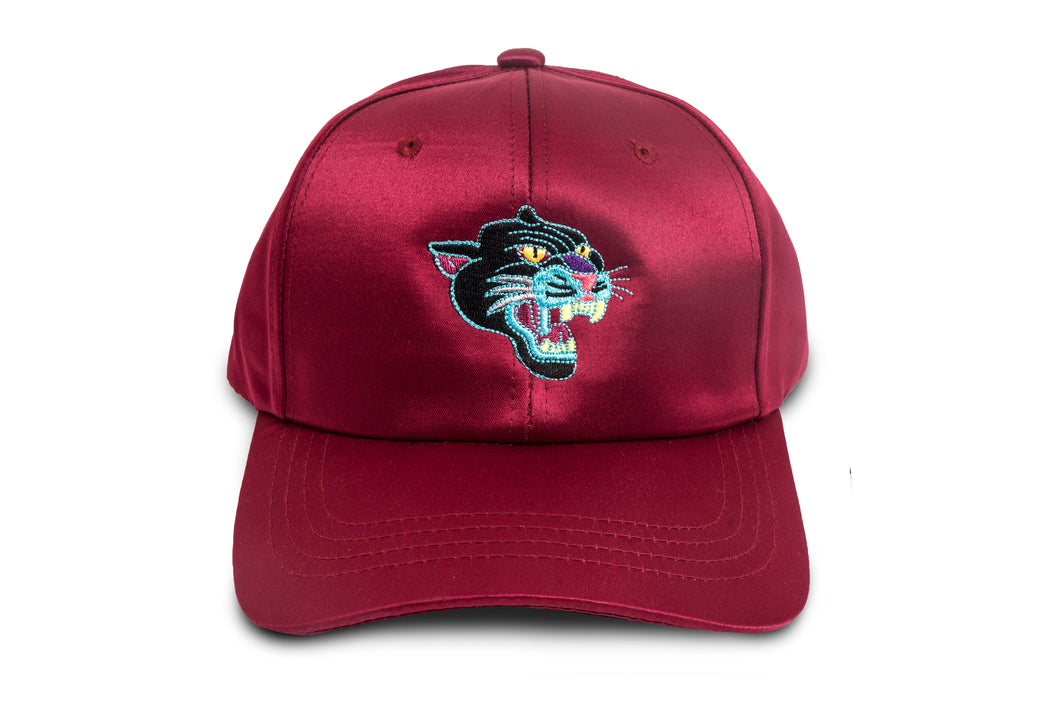Panthera Satin Strapback (Burgundy)