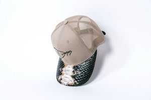 Doses Khaki Mesh Snakeskin Strapback
