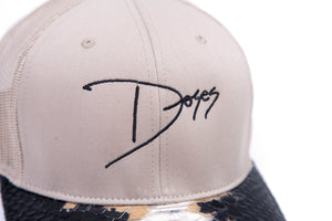 Doses Khaki Mesh Snakeskin Strapback