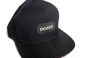 Doses Noir Snakeskin Strapback