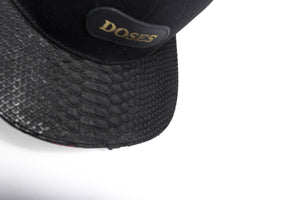 Doses Noir Snakeskin Strapback