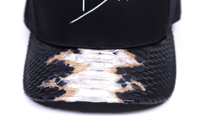 Doses Black Mesh Snakeskin Strapback