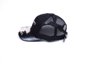 Doses Black Mesh Snakeskin Strapback