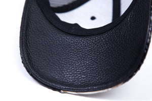 Doses Black Mesh Snakeskin Strapback