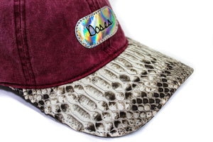 Doses Natural Red Denim Python Strapback