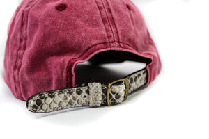 Doses Natural Red Denim Python Strapback