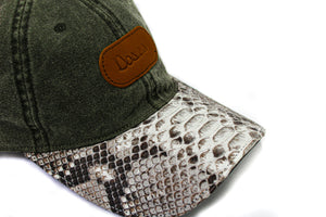 Doses Natural Olive Denim Python Strapback