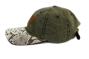 Doses Natural Olive Denim Python Strapback