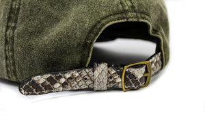 Doses Natural Olive Denim Python Strapback