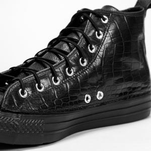 Black Shadow Alligator Converse