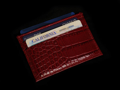 Red Gator Slip Wallet