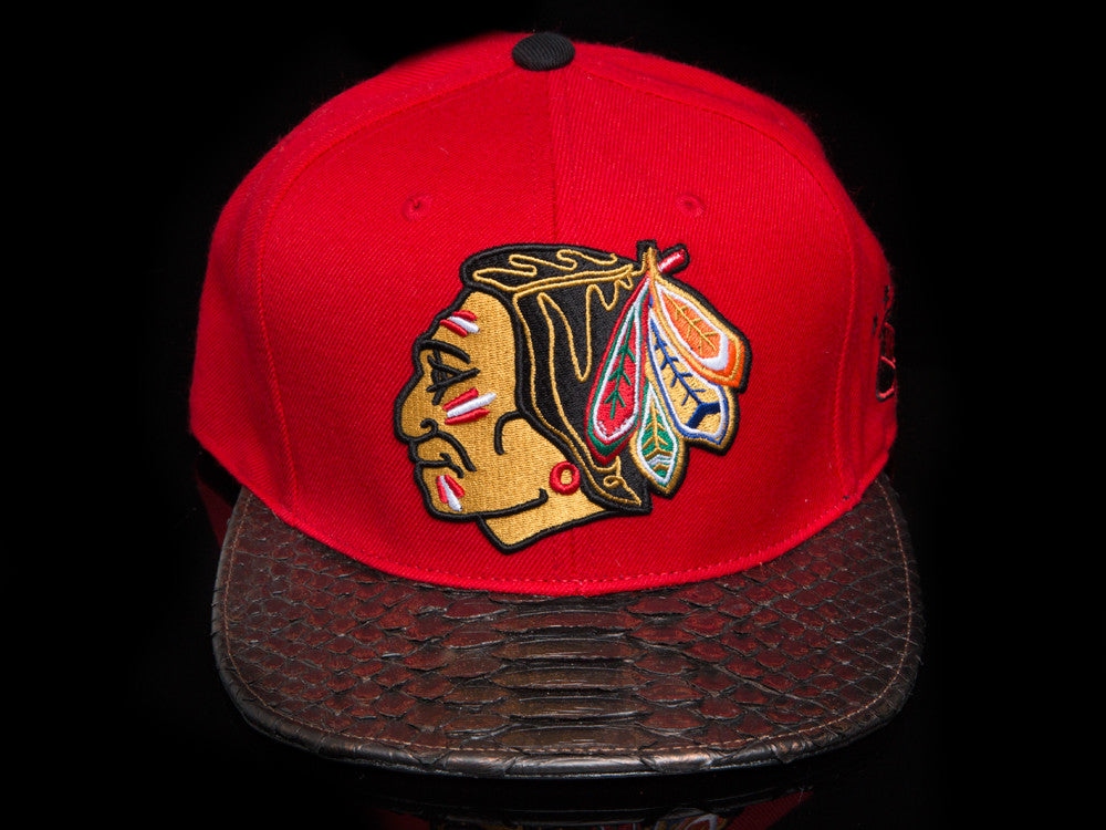 Chicago Blackhawks Snakeskin Strapback