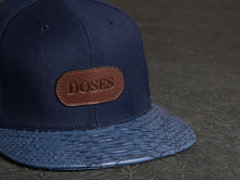Doses Sapphire Ribbed Snakeskin Strapback