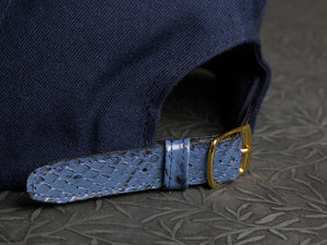 Doses Sapphire Ribbed Snakeskin Strapback