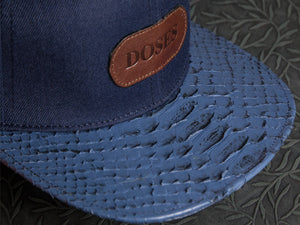 Doses Sapphire Ribbed Snakeskin Strapback