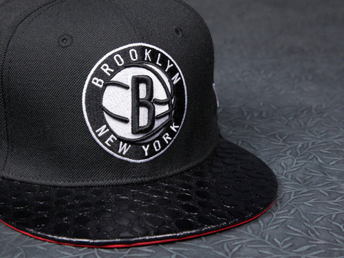 Brooklyn Nets Spotted Croc Strapback
