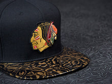 Chicago Blackhawks Rose Leather Strapback