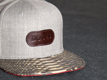 Doses Gray Ribbed Snakeskin Strapback