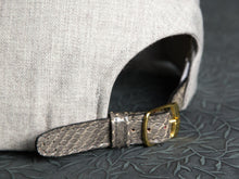 Doses Gray Ribbed Snakeskin Strapback