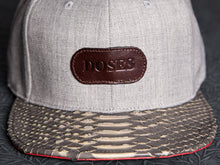 Doses Gray Ribbed Snakeskin Strapback