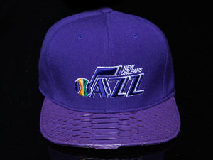 New Orleans Jazz Snakeskin Strapback