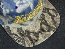 Los Angeles Lakers Acid Wash Denim Snakeskin Strapback