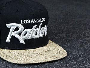 Los Angeles Raiders Rose Leather Strapback