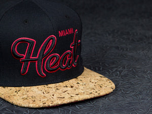 Miami Heat Gold Flake Cork Strapback