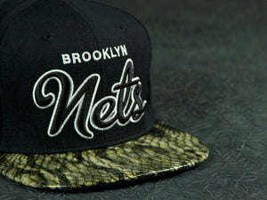 Brooklyn Nets Snakeskin Strapback