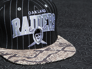 Oakland Raiders Snakeskin Strapback