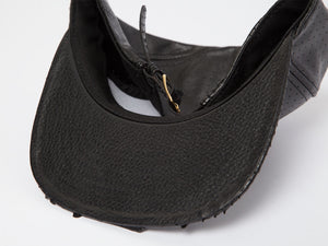Doses Noir Perforated Snakeskin Strapback
