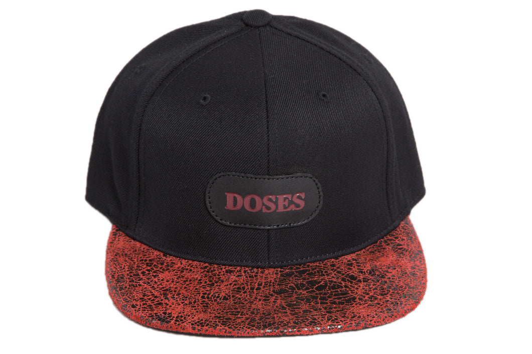 Doses Red Cement Leather Strapback