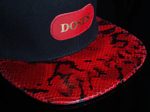 Doses Coral Snakeskin Strapback