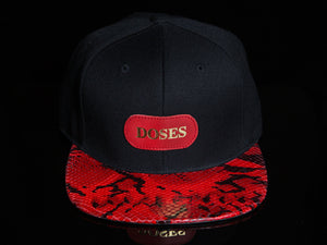 Doses Coral Snakeskin Strapback