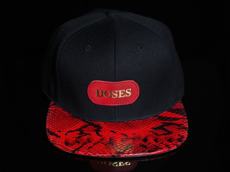 Doses Coral Snakeskin Strapback