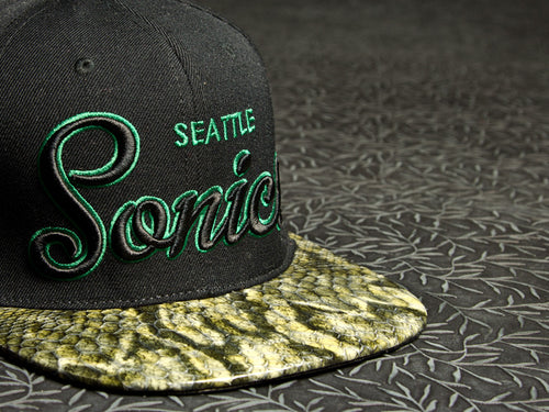 Seattle Sonics Snakeskin Strapback