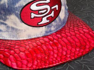 San Francisco 49ers Acid Wash Snakeskin Strapback