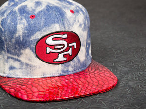 San Francisco 49ers Acid Wash Snakeskin Strapback