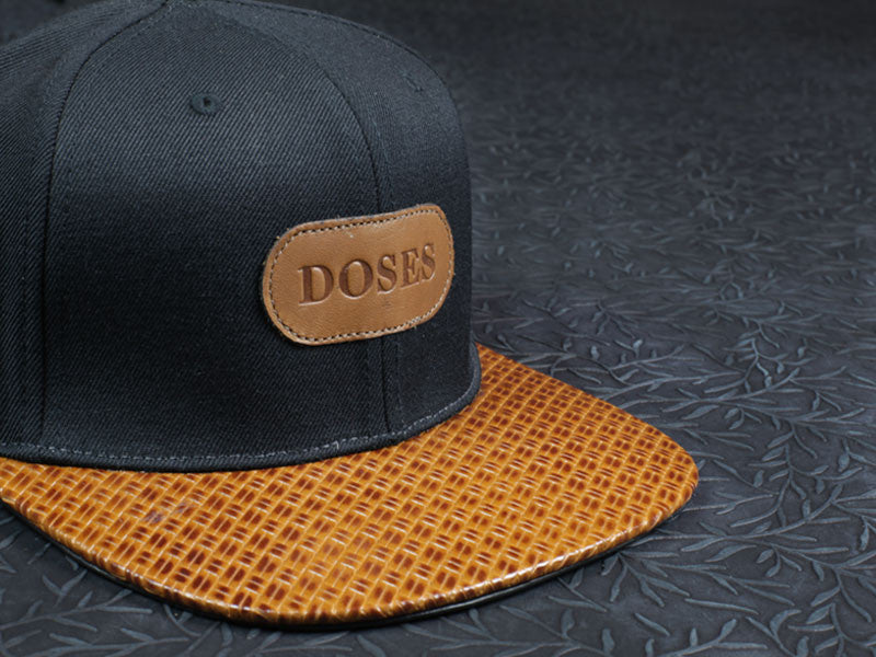 Doses Brown Woven Leather Strapback