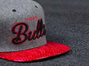 Chicago Bulls Snakeskin Strapback