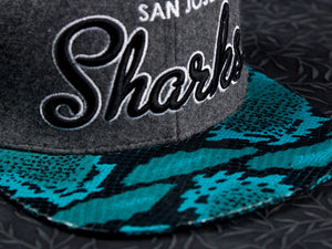 San Jose Sharks Snakeskin Strapback